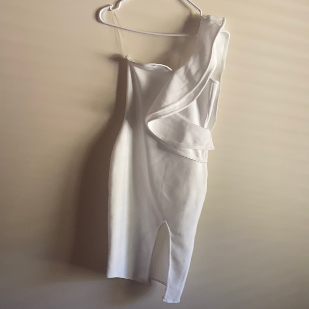 White fitted dress